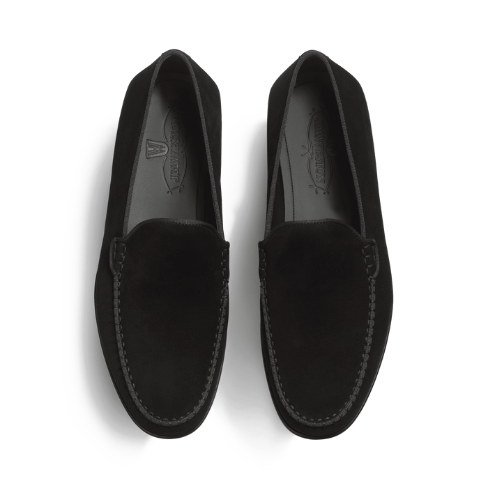 J.m. Weston Mocassin Souple Calvi Homme En Velours Noir