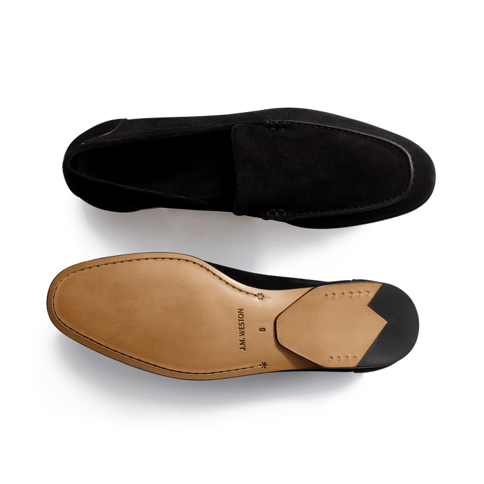 J.m. Weston Mocassin Souple Toulouse Homme En Velours Noir