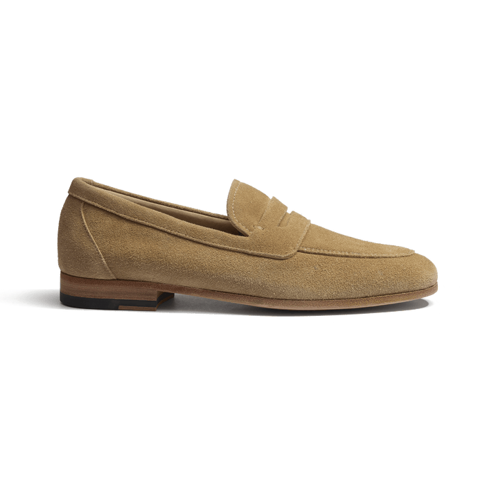 j.m. weston Mocassin Woogie femme en cuir veau velours beige