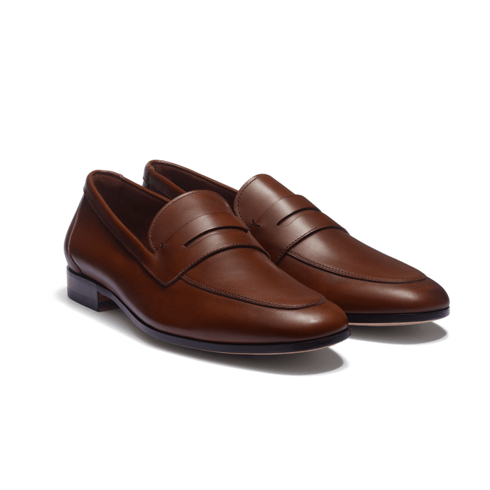 J.m. Weston Mocassin Woogie Homme En Cuir Veau Lisse Marron Bergeronnette