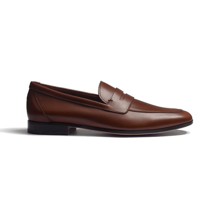 j.m. weston Mocassin Woogie homme en cuir veau lisse marron bergeronnette