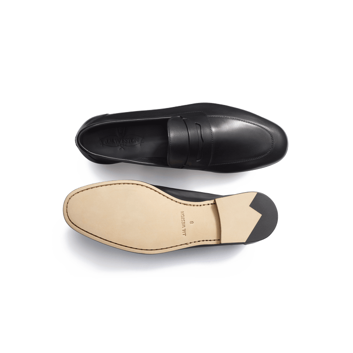 J.m. Weston Mocassin Woogie Homme En Cuir Veau Lisse Noir