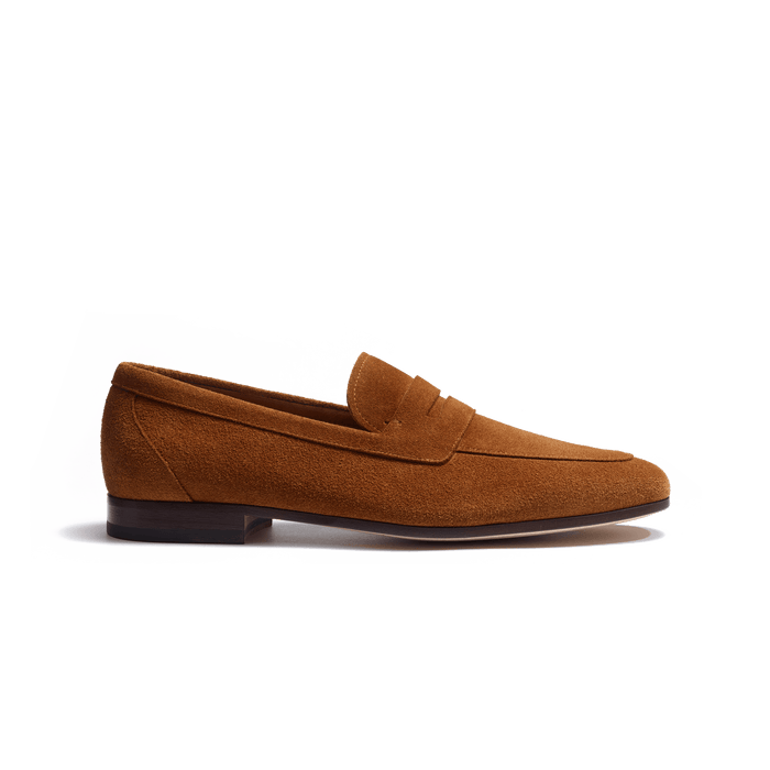 j.m. weston Mocassin Woogie homme en cuir veau velours beachnut