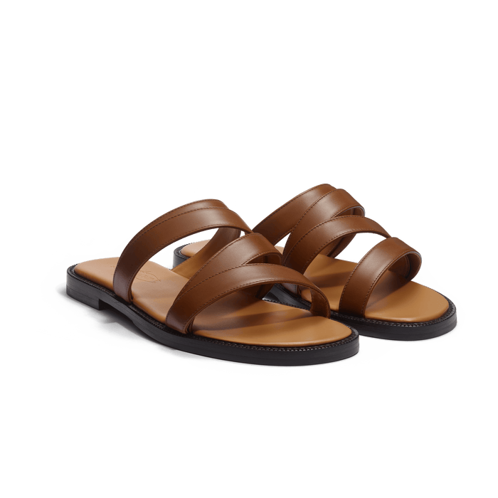 J.m. Weston Mule Double V Homme En Cuir Veau Lisse Bergeronnette