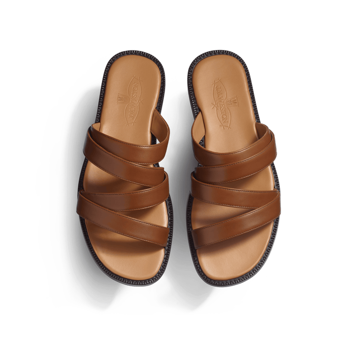 J.m. Weston Mule Double V Homme En Cuir Veau Lisse Bergeronnette