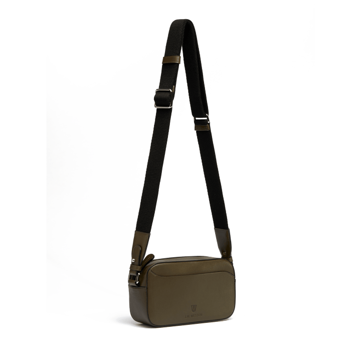 J.m. Weston Pochette à Bandoulière Double You En Cuir Veau Lisse Vert