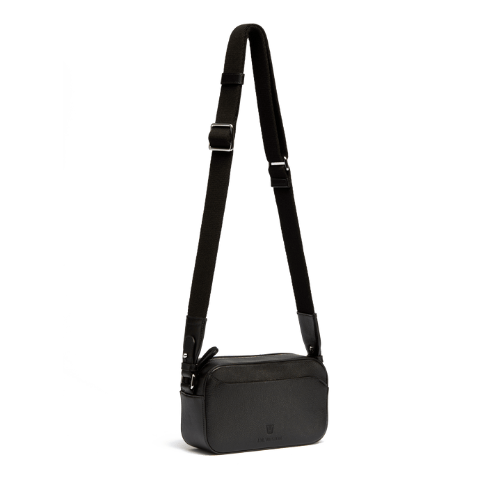 J.m. Weston Pochette à Bandoulière Double You En Cuir Veau Lisse Noir