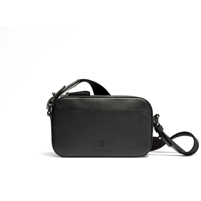 j.m. weston Pochette à bandoulière Double You en cuir veau lisse noir