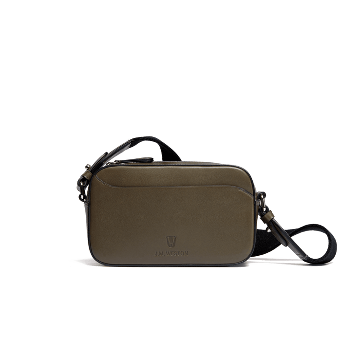j.m. weston Pochette à bandoulière Double You en cuir veau lisse vert
