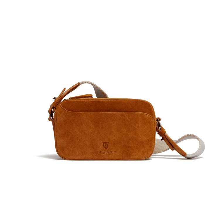 j.m. weston Pochette à bandoulière Double You en cuir veau velours beachnut