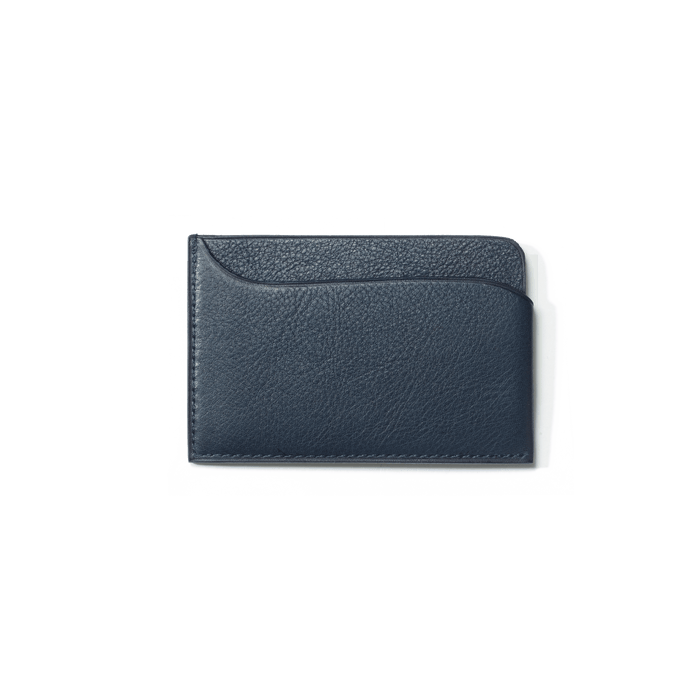 J.m. Weston Porte-cartes Double You En Cuir Foulonné Marine