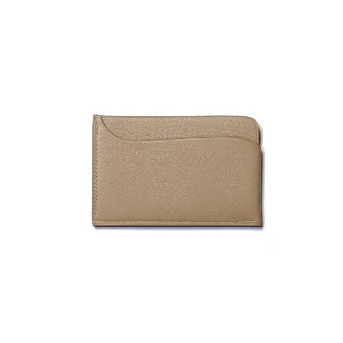 J.m. Weston Porte-cartes Double You En Cuir Veau Foulonné Beige