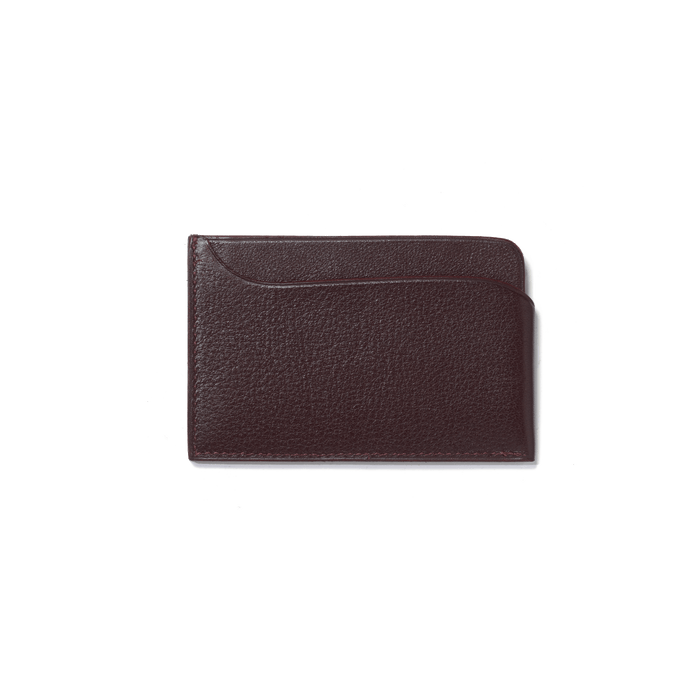 J.m. Weston Porte-cartes Double You En Cuir Veau Foulonné Bordeaux