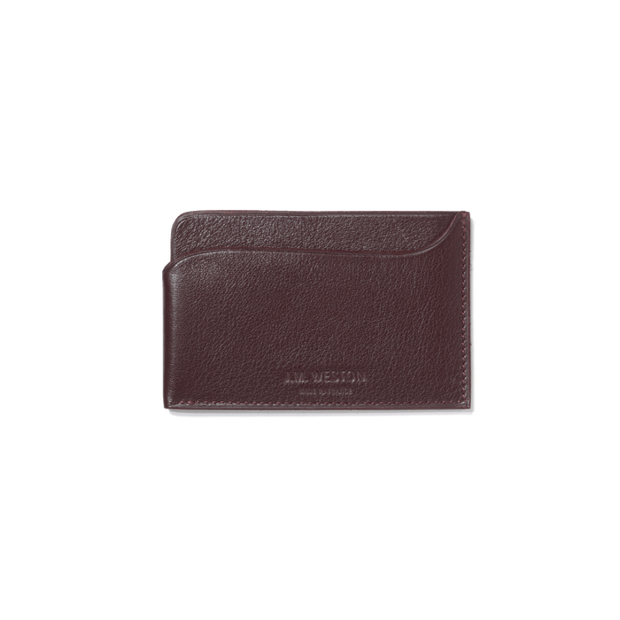 j.m. weston Porte-cartes Double You en cuir veau foulonné bordeaux