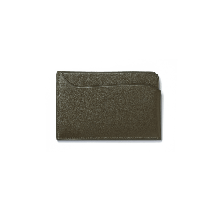 J.m. Weston Porte-cartes Double You En Cuir Veau Foulonné Vert