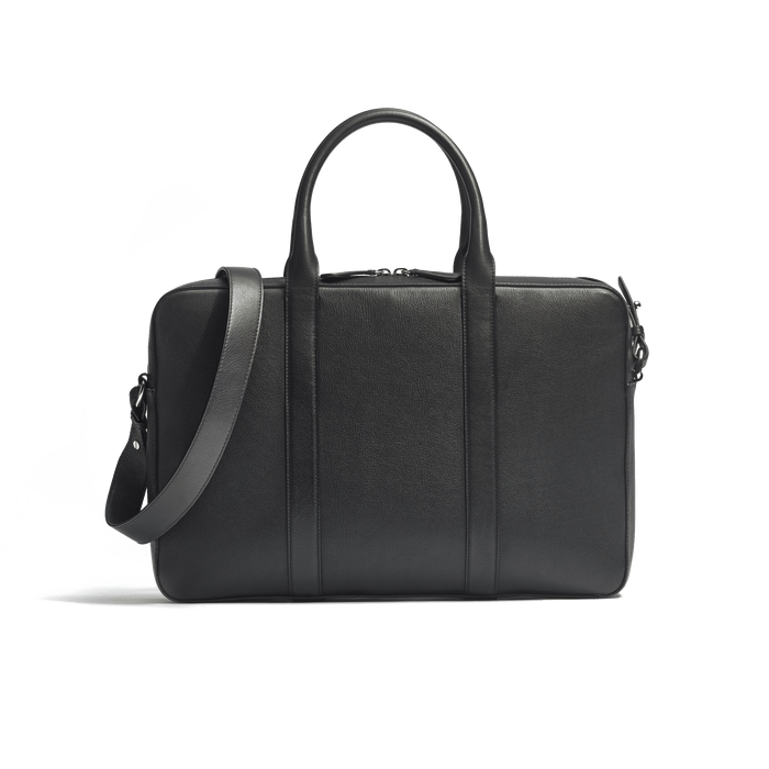 J.m. Weston Porte-documents Double You En Cuir Lisse Noir