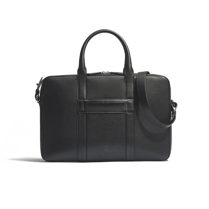 j.m. weston Porte-documents Double You en cuir lisse noir