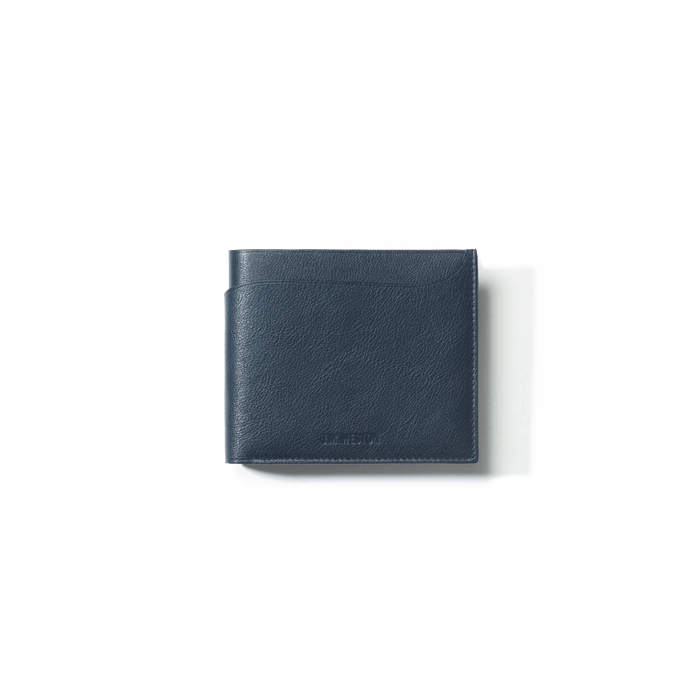 j.m. weston Porte-valeurs Compact Double You en cuir lisse marine