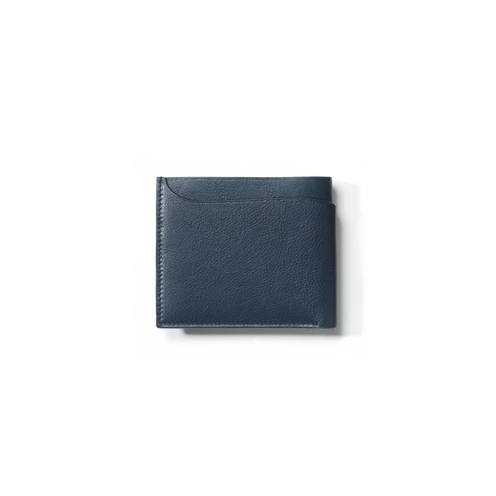 J.m. Weston Portefeuille Compact Double You En Cuir Lisse Marine