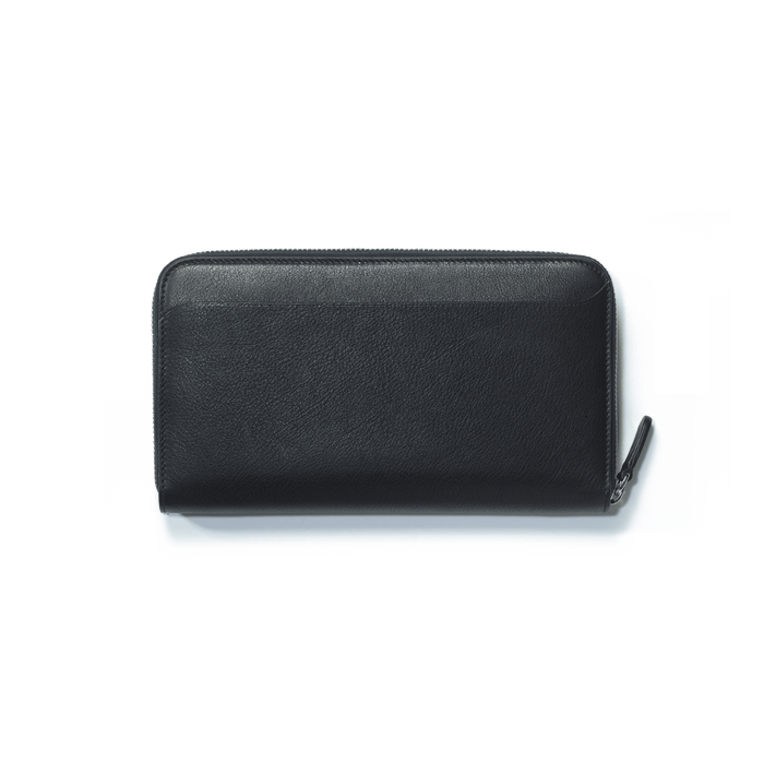 J.m. Weston Portefeuille Long Double You En Cuir Lisse Noir