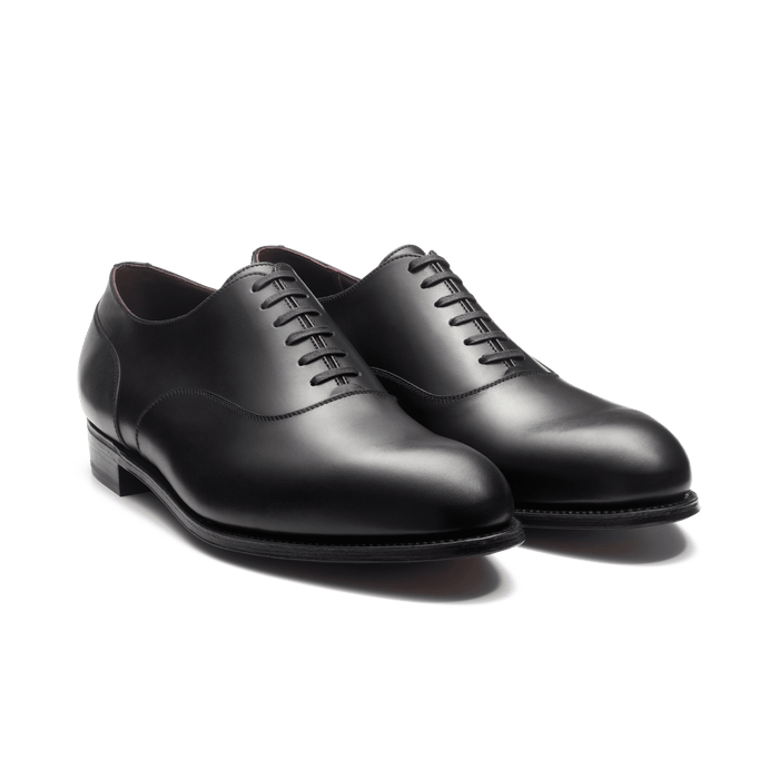 J.m. Weston Richelieu à Empiècements Homme En Cuir Lisse Noir