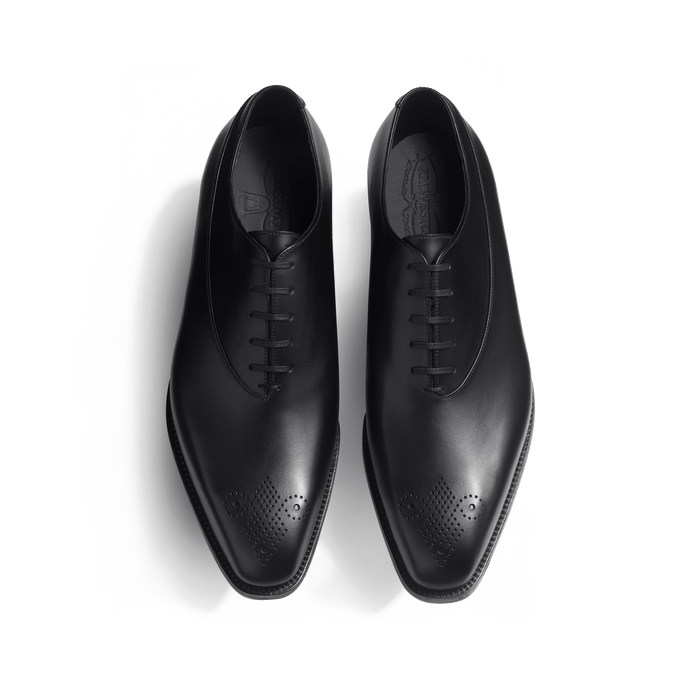 J.m. Weston Richelieu Asymétrique Fusain Homme En Cuir Veau Box Noir