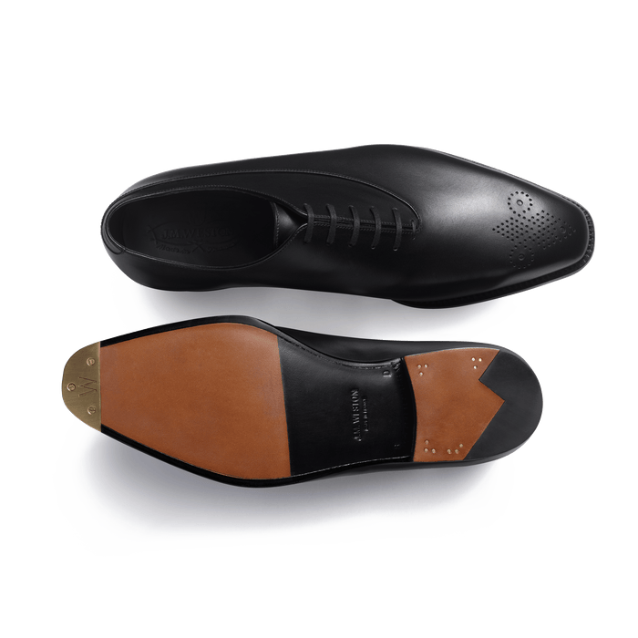 J.m. Weston Richelieu Asymétrique Fusain Homme En Cuir Veau Box Noir