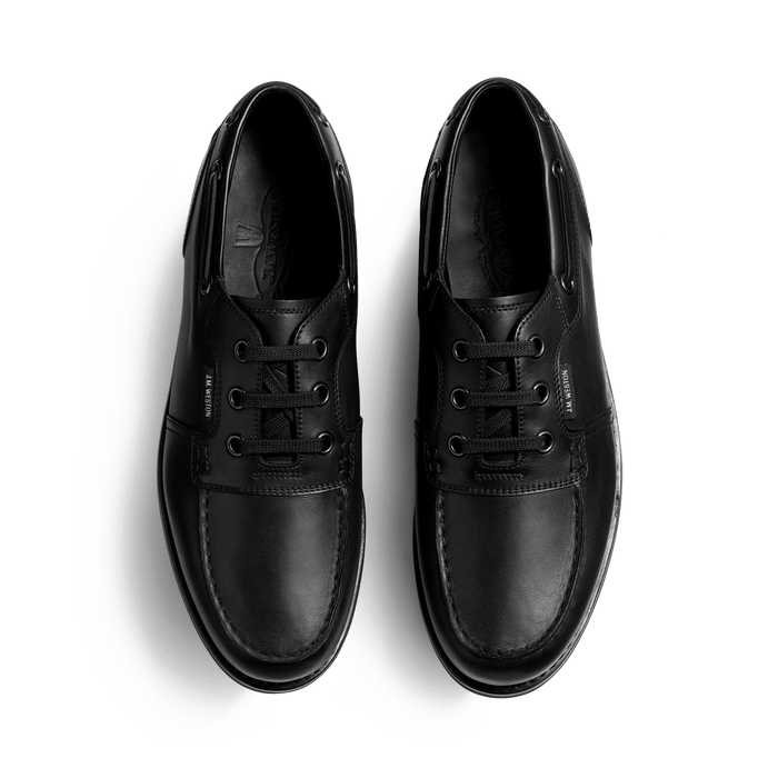 J.m. Weston Richelieu Bateau Escoublac Homme En Cuir Lisse Noir