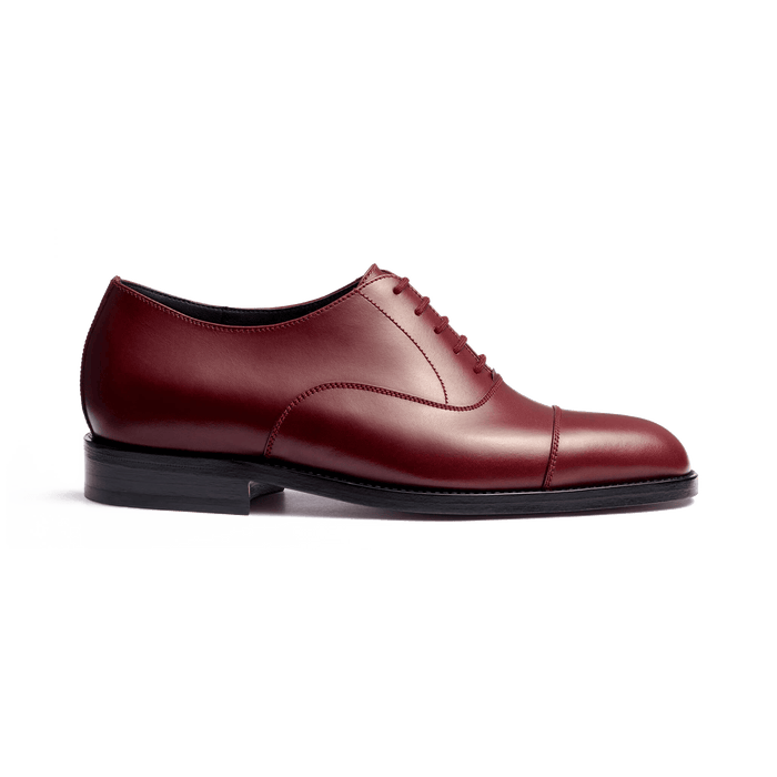 j.m. weston Richelieu bout droit Femme en cuir lisse bordeaux