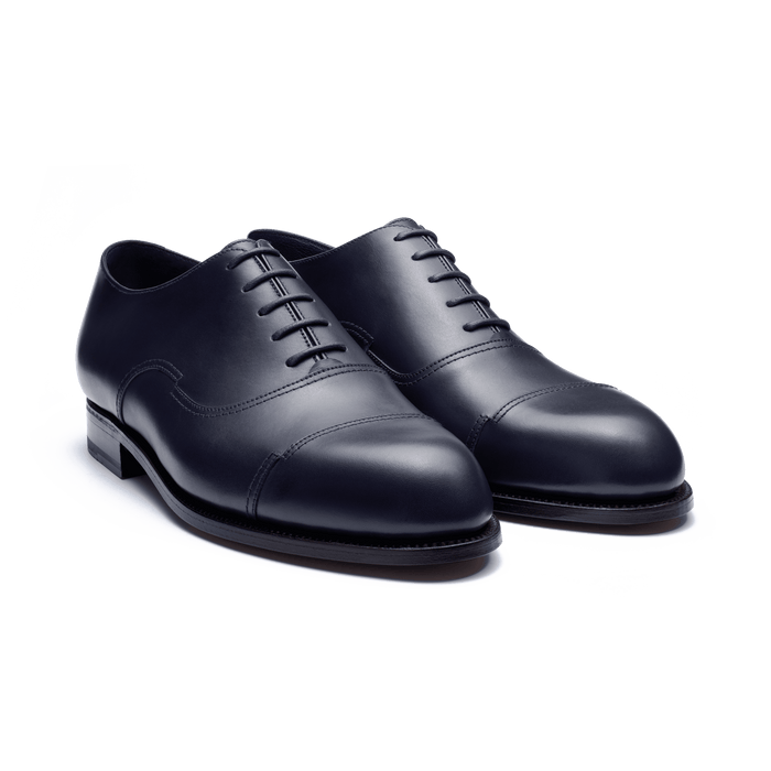 J.m. Weston Richelieu Bout Droit Raphaël Homme En Cuir Lisse Bleu Marine Essentiel