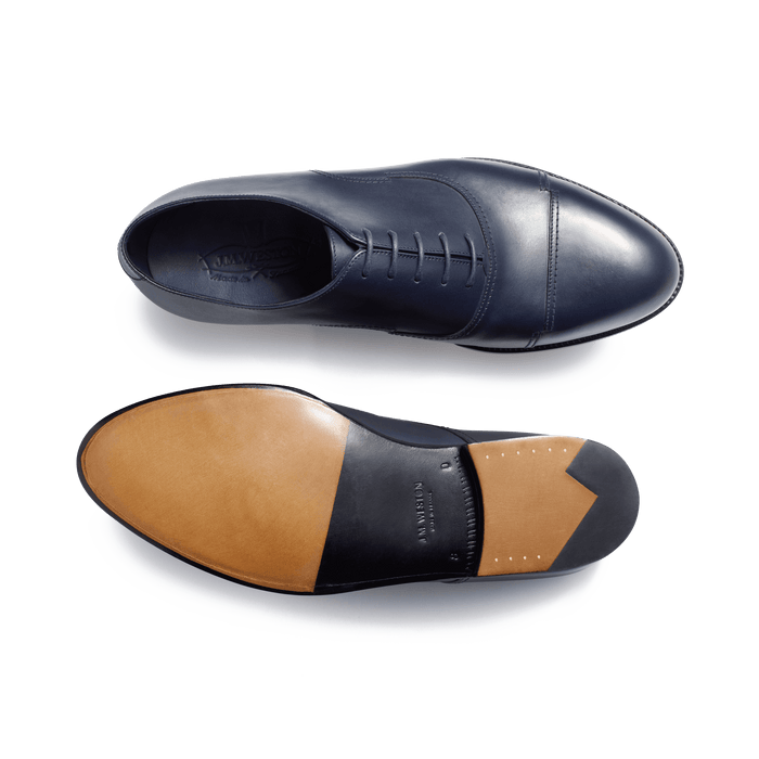 J.m. Weston Richelieu Bout Droit Raphaël Homme En Cuir Lisse Bleu Marine Essentiel