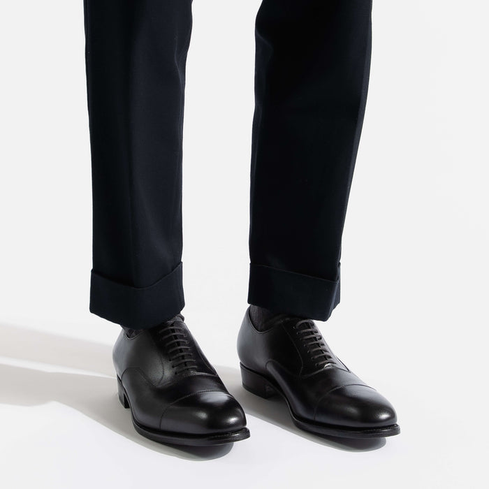 J.m. Weston Richelieu Bout Droit Savile Homme En Cuir Lisse Noir