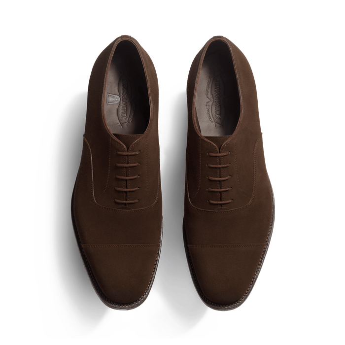 J.m. Weston Richelieu Bout Droit Semelle Gomme Homme En Cuir Velours Marron