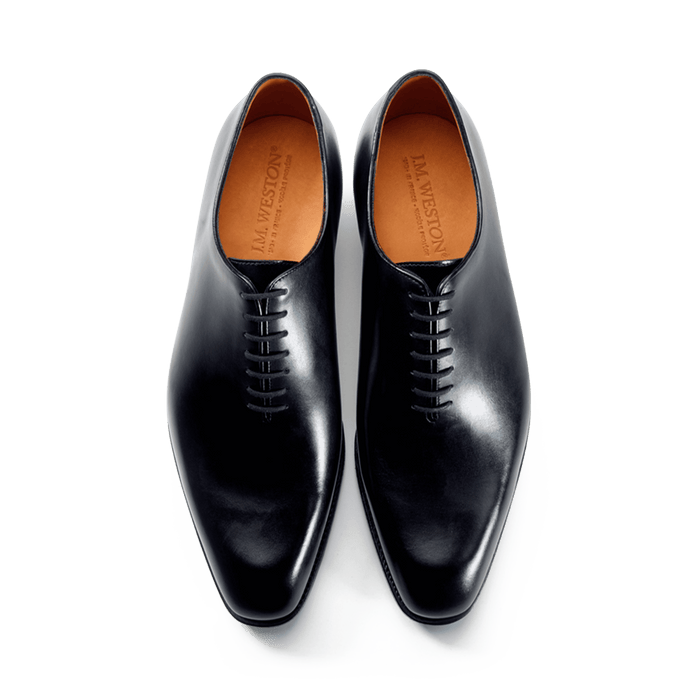 J.m. Weston Richelieu Cycliste Claridge Homme En Cuir Lisse Noir