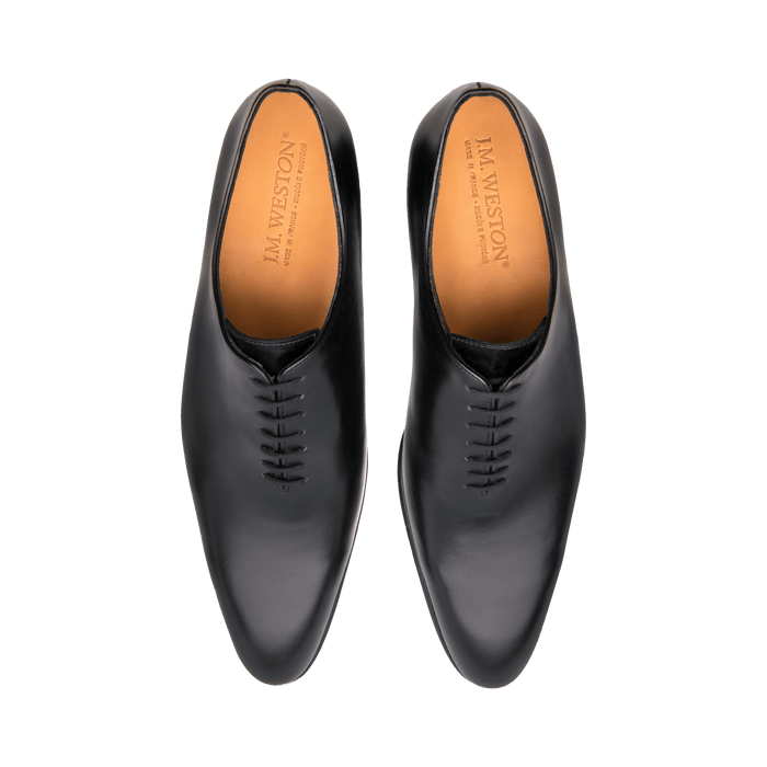 J.m. Weston Richelieu Cycliste Flore Homme En Cuir Lisse Noir