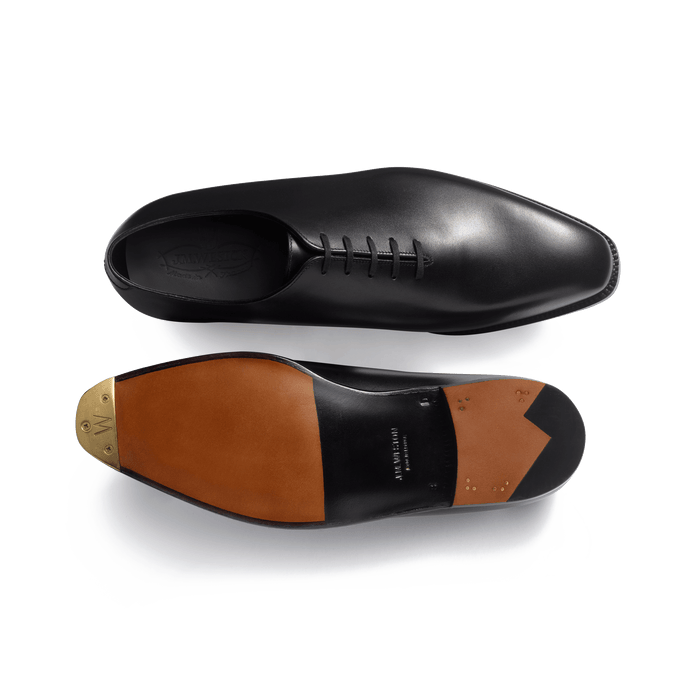 J.m. Weston Richelieu Cycliste Fusain Homme En Cuir Veau Box Noir