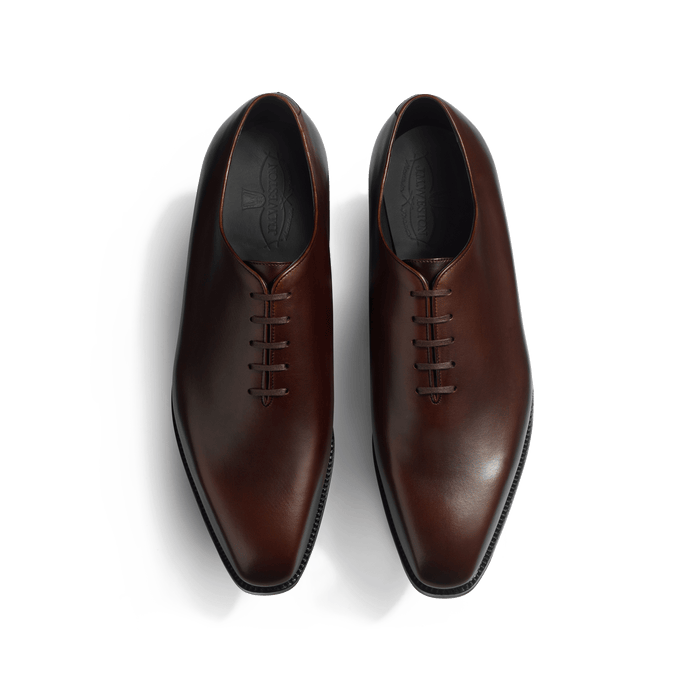 J.m. Weston Richelieu Cycliste Fusain Homme En Cuir Veau Lisse Nuancé Café