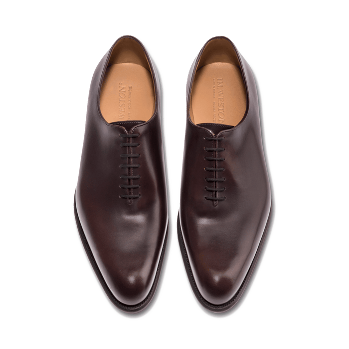 J.m. Weston Richelieu Cycliste Homme En Cuir Lisse Bordeaux