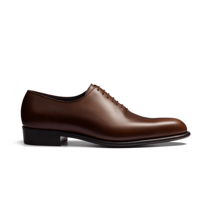 j.m. weston Richelieu cycliste Homme en cuir lisse marron