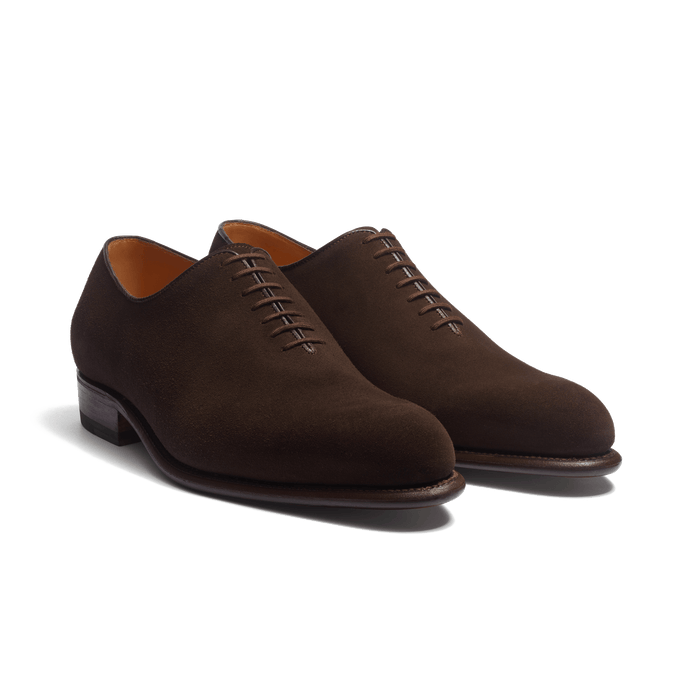 J.m. Weston Richelieu Cycliste Homme En Cuir Veau Velours Marron