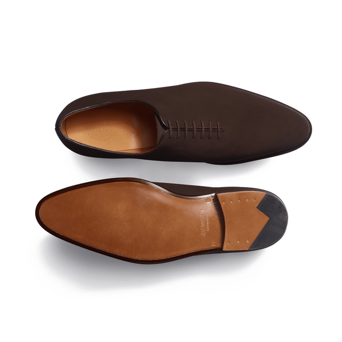 J.m. Weston Richelieu Cycliste Homme En Cuir Veau Velours Marron