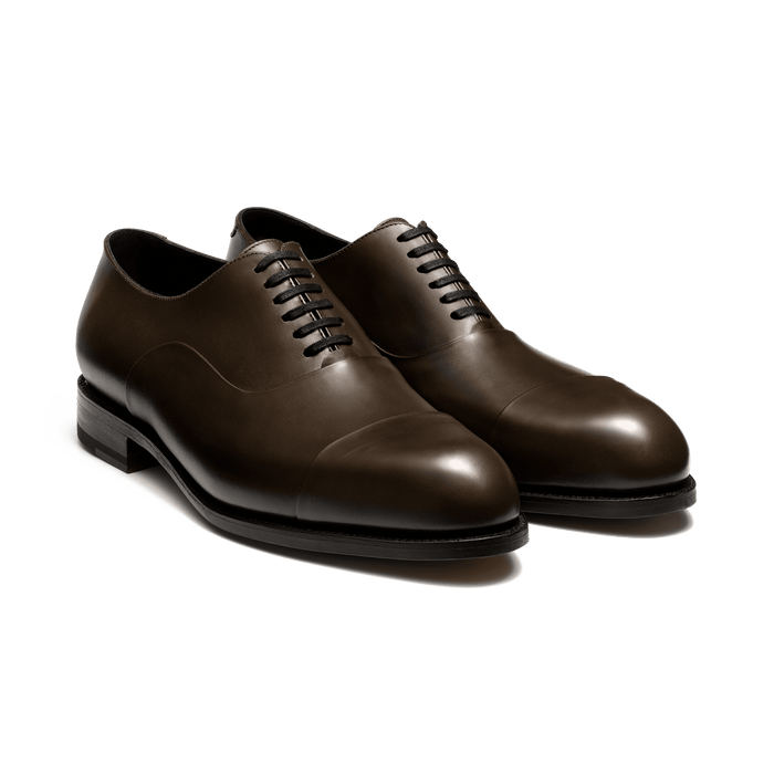 J.m. Weston Richelieu Edouard Homme En Cuir Veau Box Terre D'ombre