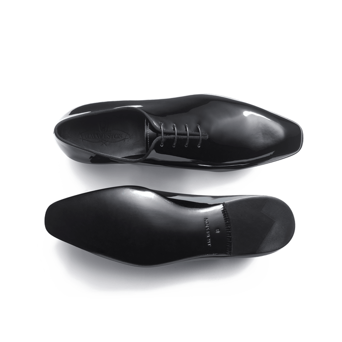 J.m. Weston Richelieu One Cut Monaco Homme En Cuir Vernis Noir