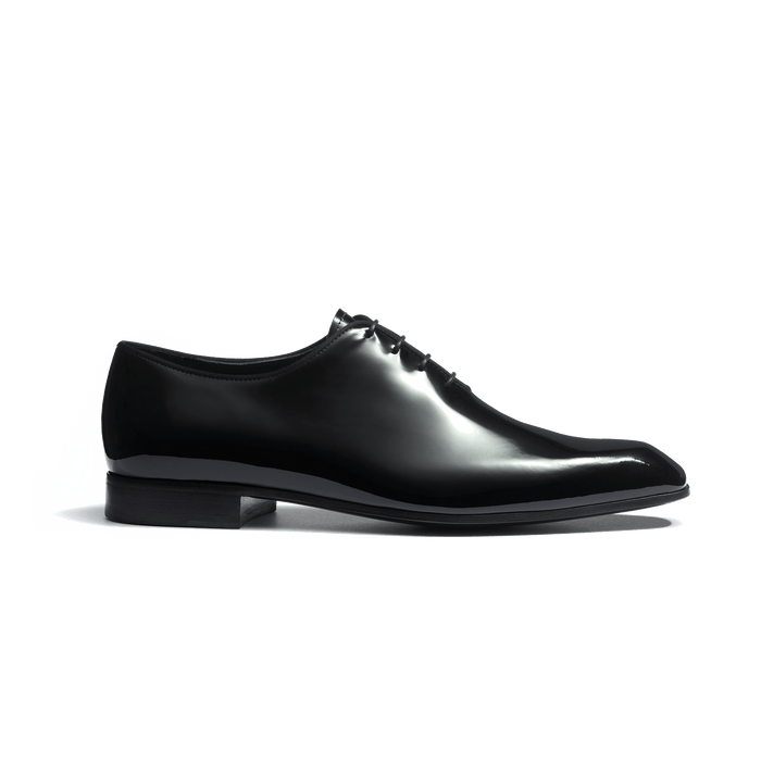 j.m. weston Richelieu One Cut Monaco homme en cuir vernis noir