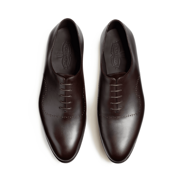 J.m. Weston Richelieu One Cut Perforé Rémi Homme En Cuir Lisse Marron Mélèze