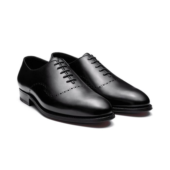 J.m. Weston Richelieu One Cut Perforé Rémi Homme En Cuir Lisse Noir