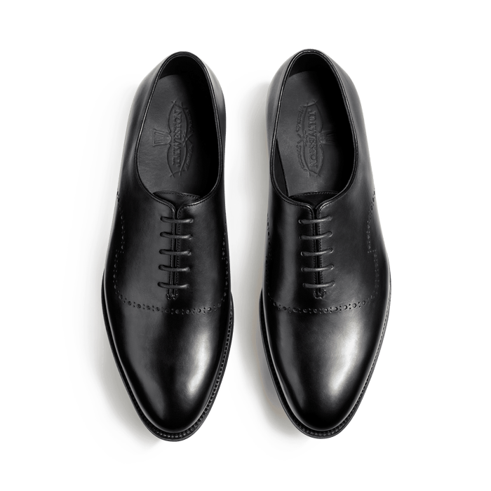 J.m. Weston Richelieu One Cut Perforé Rémi Homme En Cuir Lisse Noir