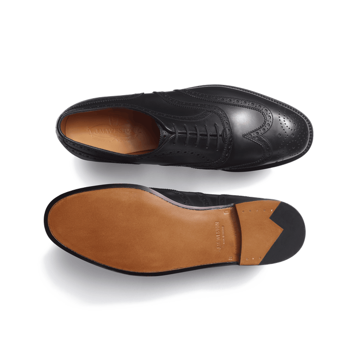 J.m. Weston Richelieu Perforé Homme En Cuir Veau Box Noir