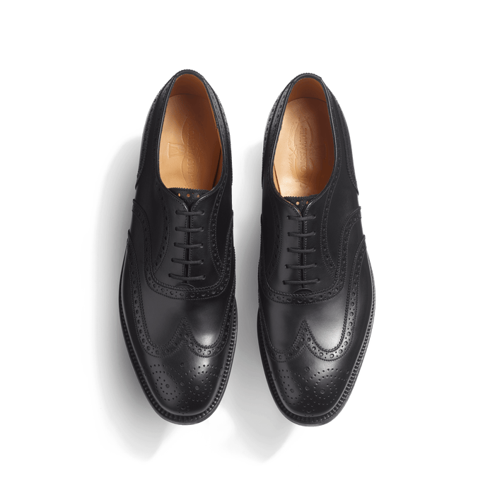 J.m. Weston Richelieu Perforé Homme En Cuir Veau Box Noir