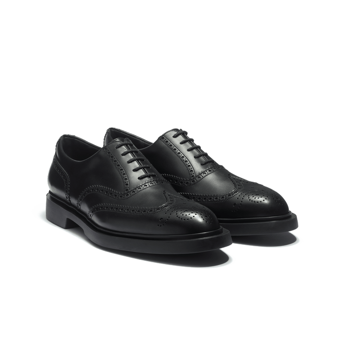 J.m. Weston Richelieu Perforé Walker Homme En Cuir Lisse Noir